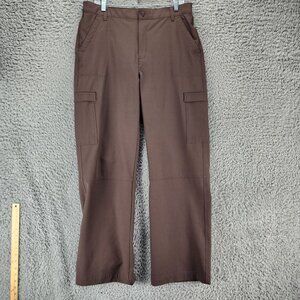 Old Navy Pants Womens Large Brown Quick Dry Stretch High Rise Cargo